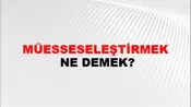Müesseseleştirmek