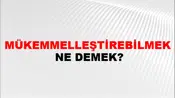 Mükemmelleştirebilmek