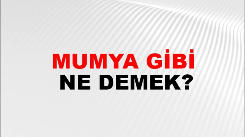 Mumya Gibi Mumya Gibi