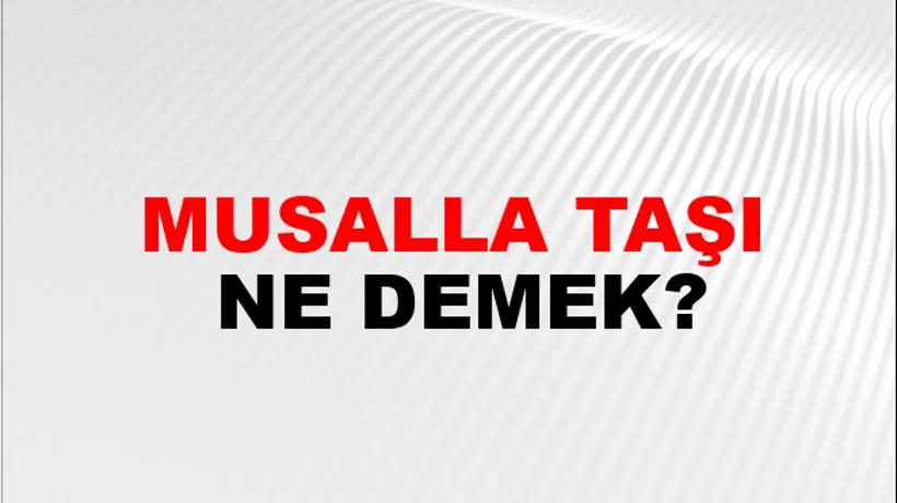 Musalla Taşı Musalla Taşı