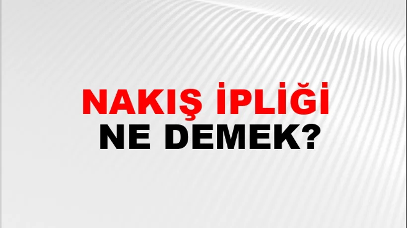 Nakış İpliği Nakış İpliği