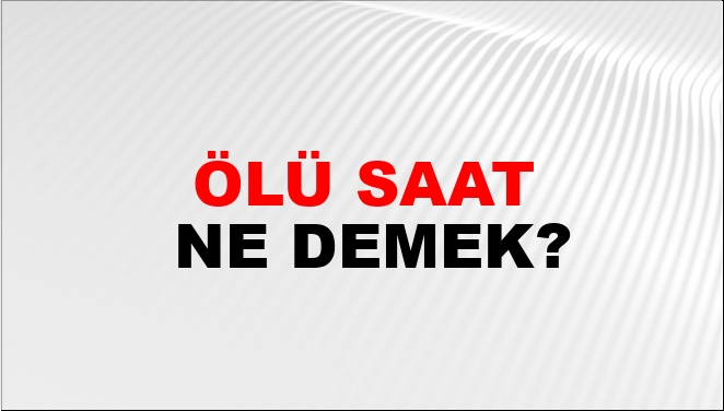 Ölü Saat