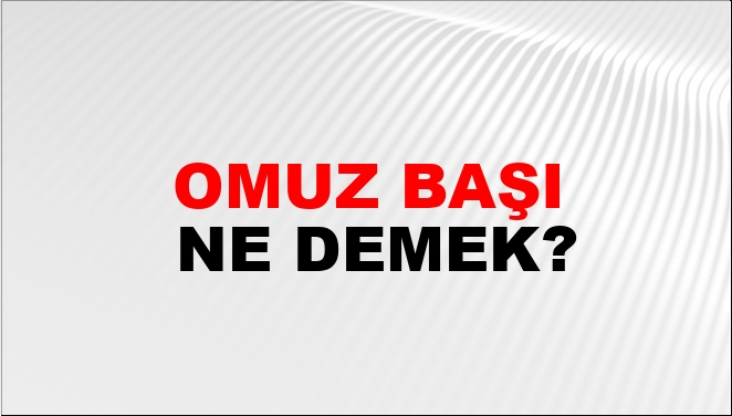 Omuz Başı