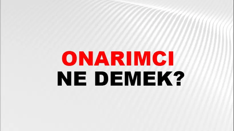 Onarımcı Onarımcı