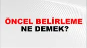 Öncel Belirleme