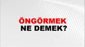 Öngörmek