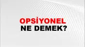 Opsiyonel