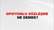 Opsiyonlu Sözleşme