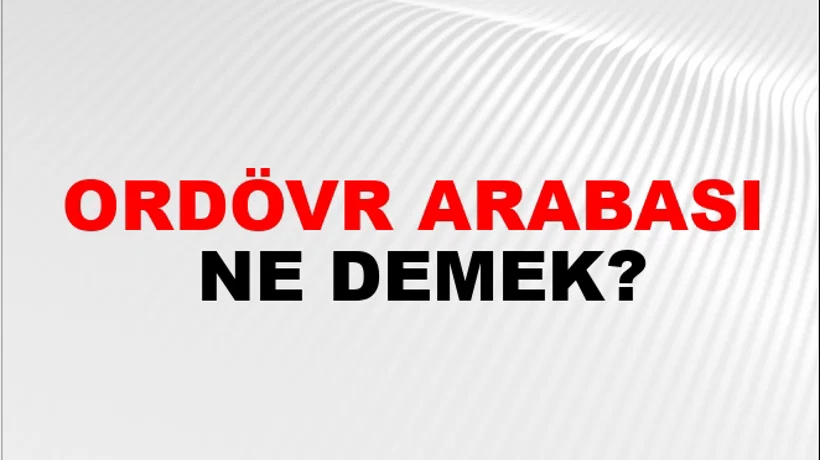 Ordövr Arabası Ordövr Arabası