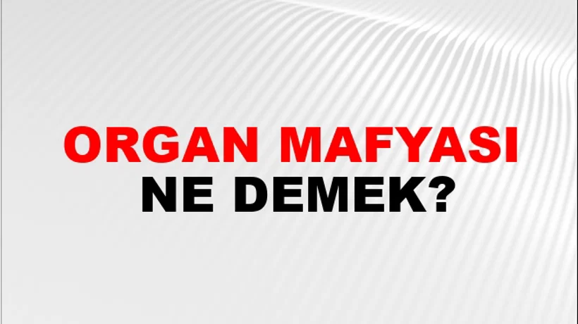 Organ Mafyası Organ Mafyası