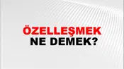 Özelleşmek