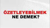Özetleyebilmek