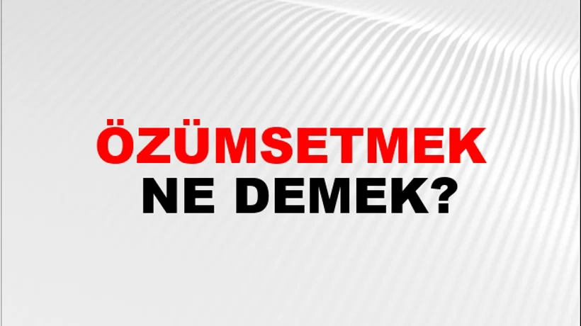 Özümsetmek Özümsetmek