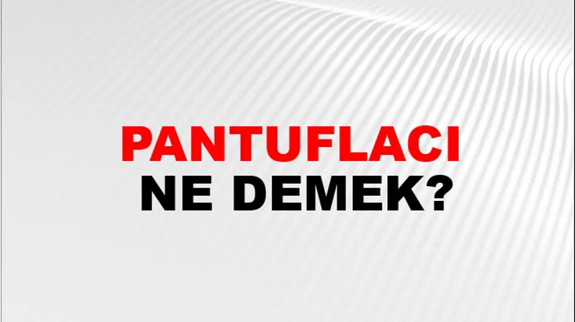Pantuflacı Pantuflacı