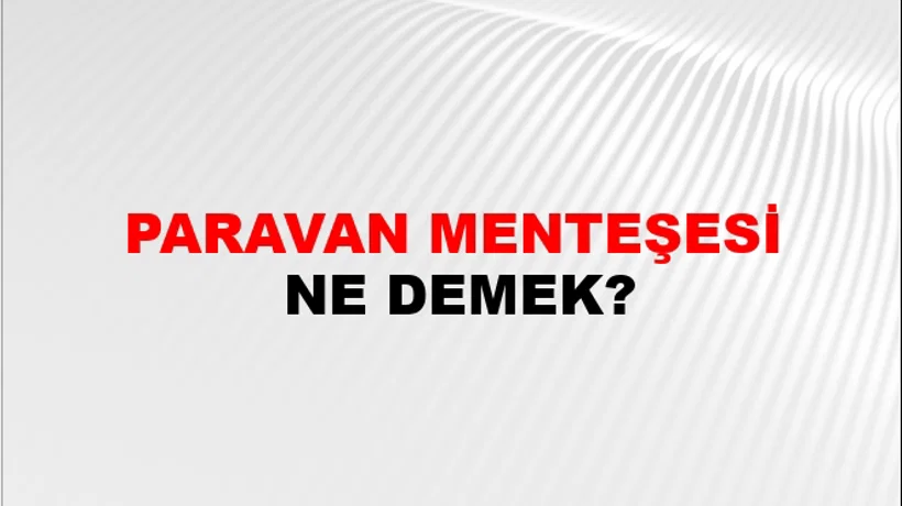 Paravan Menteşesi Paravan Menteşesi