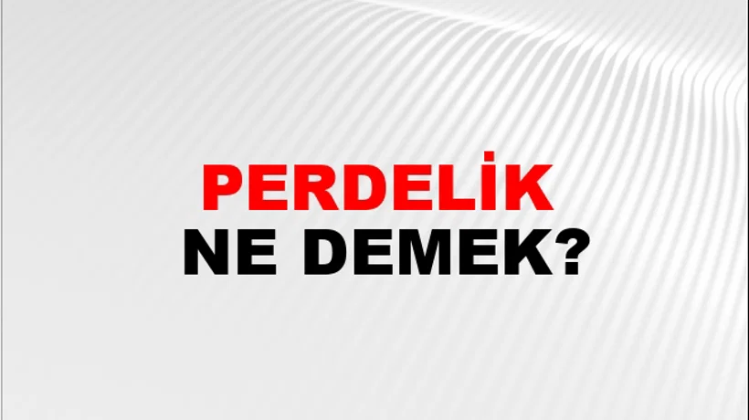 Perdelik Perdelik