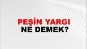 Peşin Yargı
