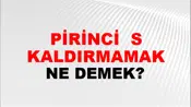 Pirinci (Çok) su kaldırmamak (veya götürmemek)