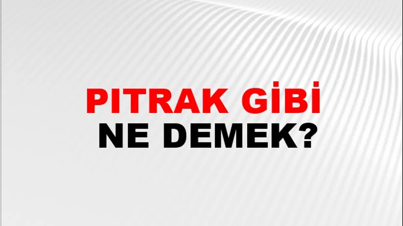 Pıtrak Gibi Pıtrak Gibi