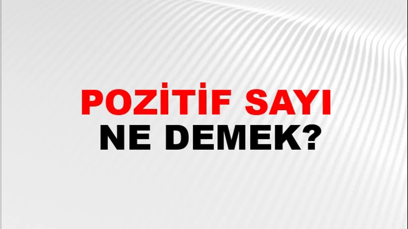 Pozitif Sayı Pozitif Sayı