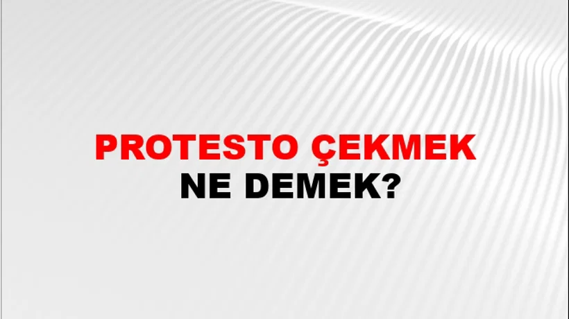 Protesto Çekmek Protesto Çekmek