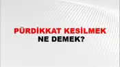 Pürdikkat Kesilmek