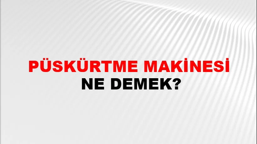 Püskürtme Makinesi Püskürtme Makinesi