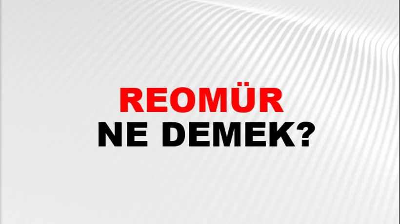 Reomür Reomür