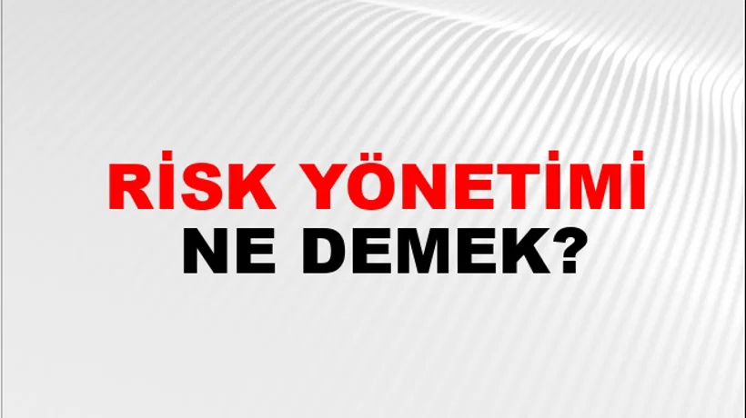 Risk Yönetimi Risk Yönetimi