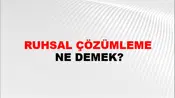 Ruhsal Çözümleme