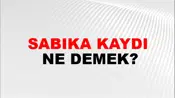 Sabıka Kaydı