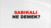 Sabıkalı