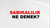 Sabıkalılık