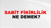 Sabit Fikirlilik