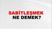 Sabitleşmek