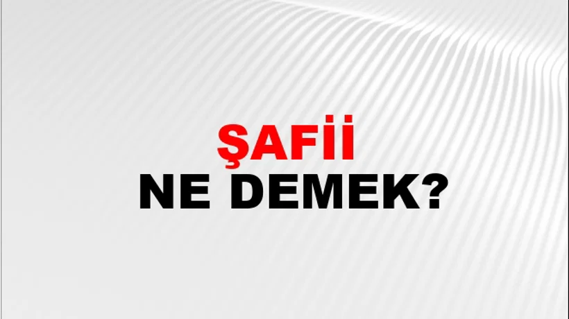 Şafii Şafii