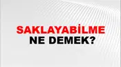 Saklayabilme