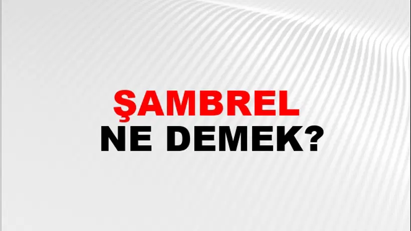 Şambrel Şambrel