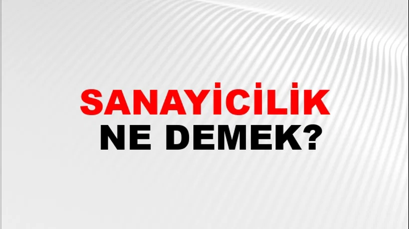 Sanayicilik Sanayicilik