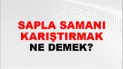 Sapla Samanı Karıştırmak