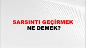 Sarsıntı Geçirmek