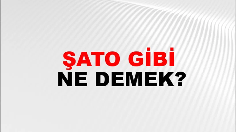Şato Gibi Şato Gibi