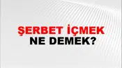 Şerbet İçmek