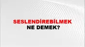 Seslendirebilmek