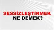 Sessizleştirmek