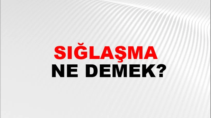 Sığlaşma Sığlaşma