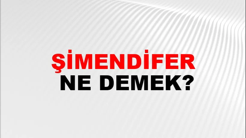 Şimendifer Şimendifer