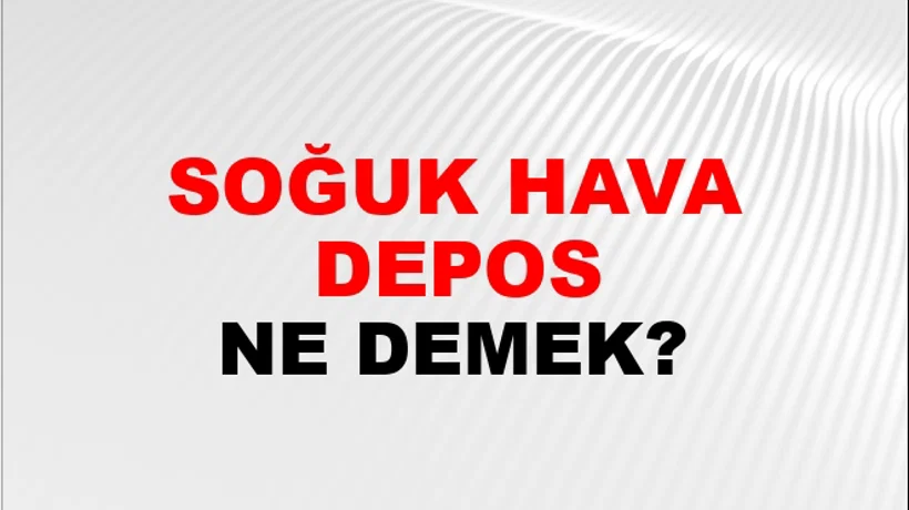 Soğuk Hava Deposu Soğuk Hava Deposu