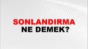 Sonlandırma