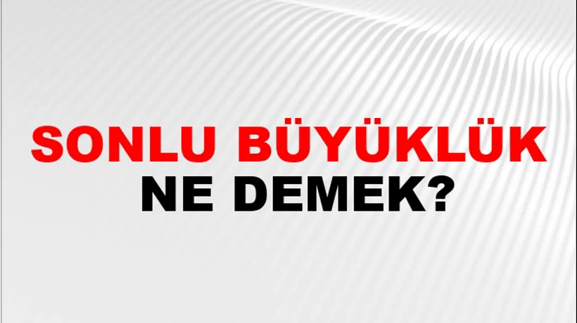Sonlu Büyüklük Sonlu Büyüklük